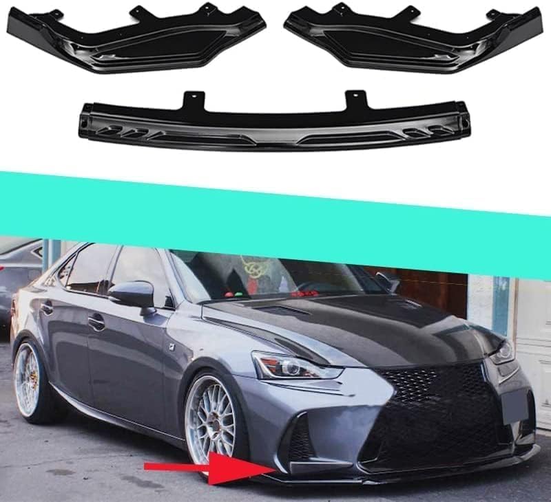 Car Front Bumper Lip for LEXUS IS200t IS300 IS350 2017-2020,Front Spoiler Diffuser Protector Body Kit