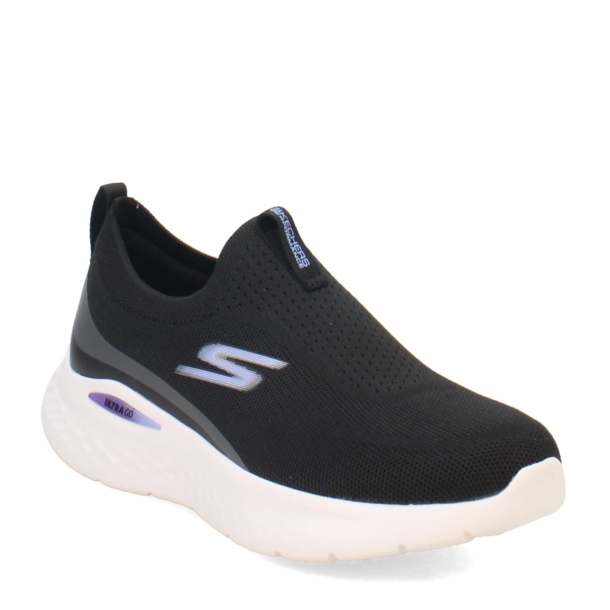 Skechers Women's Go Run Lite-Aurora Sky Sneaker, Black/Lavender, 8.5