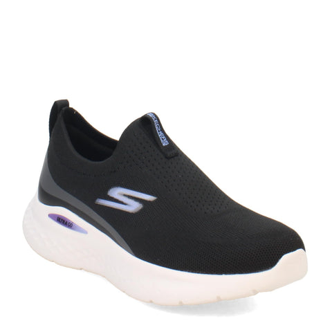 Skechers Women's Go Run Lite-Aurora Sky Sneaker, Black/Lavender, 8.5