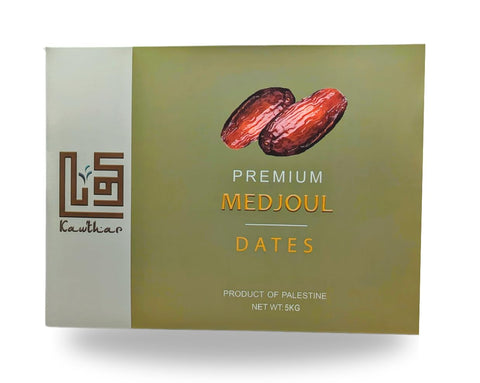 Premium Palestinian medjoul/Medjool Dates 5 Kg Gift Box by Kawthar (Latest Harvest)