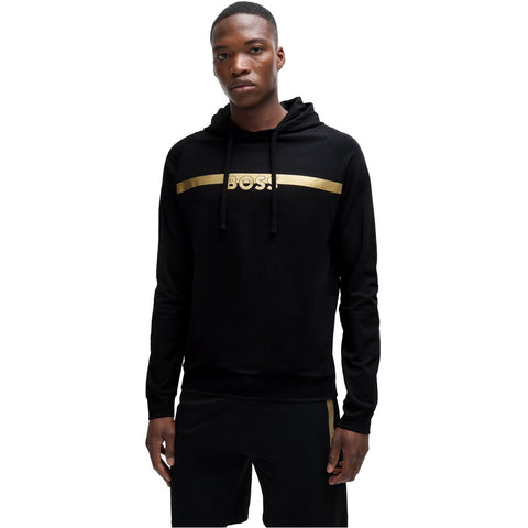 BOSS Mens Authentic Hoodie Black/Gold S