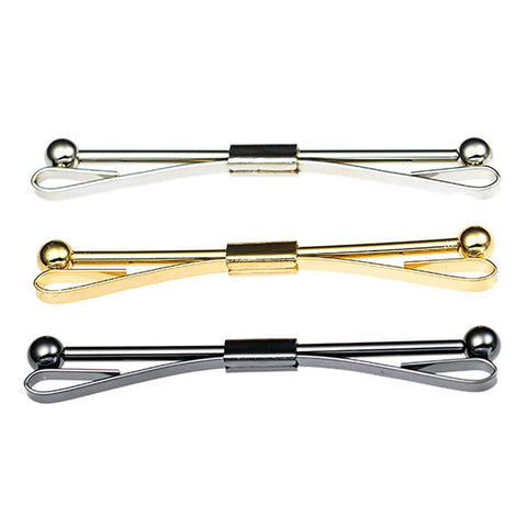 3 Pieces Collar Bar Collar Pin Tie Pins Collar Bar Pin Shirt Collar Bar Necktie Pins Clip Clasp Lapel Stick Brooch for Men Wedding Business, Multicolor
