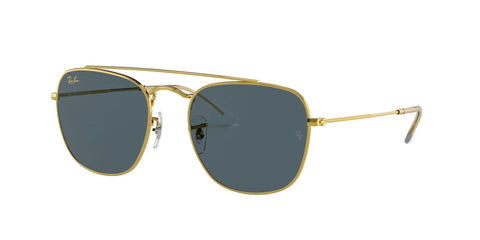 Ray-Ban Men's RB3557 Square Sunglasses, Legend Gold/Blue, 51 mm
