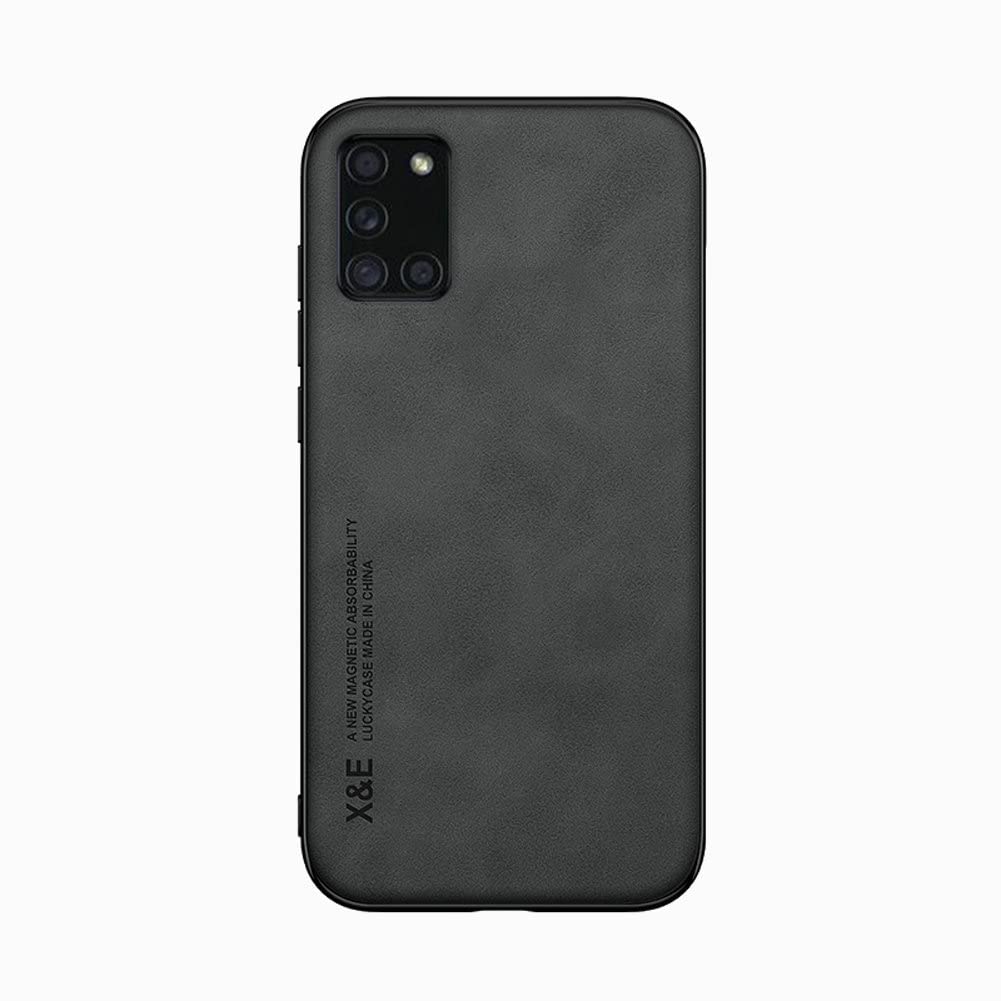 Kepuch Silklike Case for Samsung Galaxy A31 - Cover Bumper Built-in Metal Plate for Samsung Galaxy A31 - Black