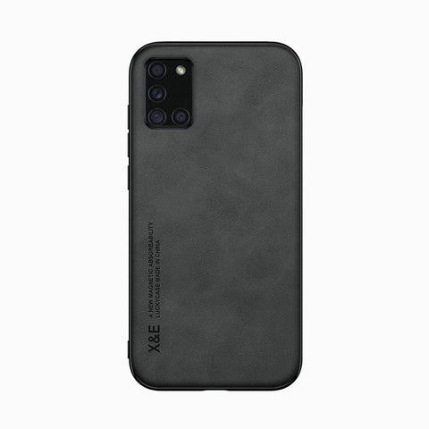 Kepuch Silklike Case for Samsung Galaxy A31 - Cover Bumper Built-in Metal Plate for Samsung Galaxy A31 - Black