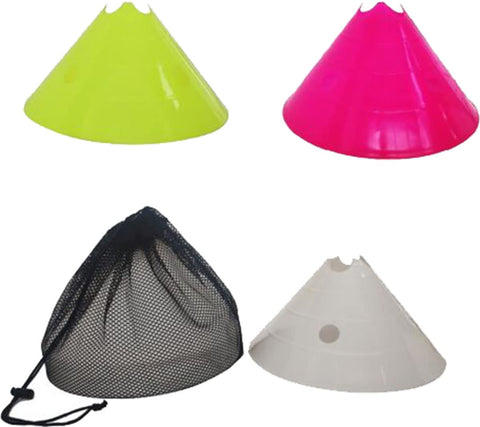 22YardsPro ND Training Marker Cones [20 QTY ] - Football Training Cones UK (White)