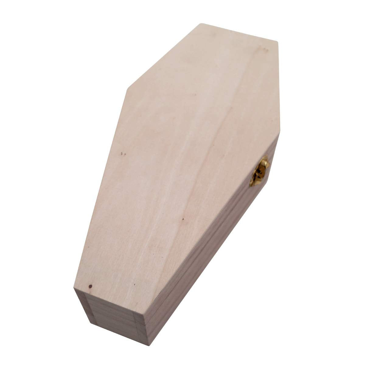 wooden small animal coffin natural finish - size M for small pets - animal coffin with fixed metal closure - coffin made wood