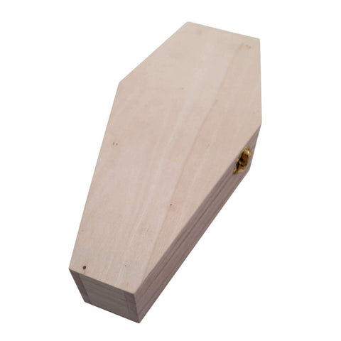 wooden small animal coffin natural finish - size M for small pets - animal coffin with fixed metal closure - coffin made wood