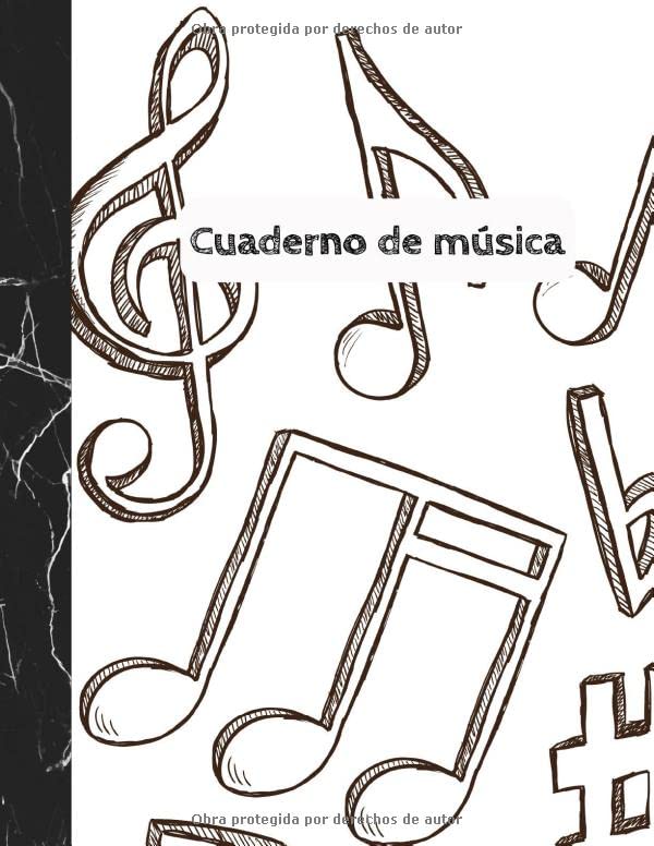 Cuaderno de música: Cuaderno de pentagramas para escribir notación musical - 12 pentagramas por página - Tamaño A4, 108 páginas