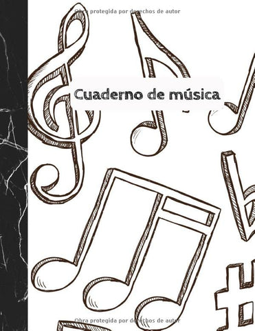 Cuaderno de música: Cuaderno de pentagramas para escribir notación musical - 12 pentagramas por página - Tamaño A4, 108 páginas