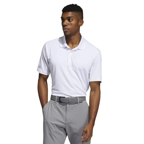 adidas Golf Mens Performance Polo Shirt - White - L
