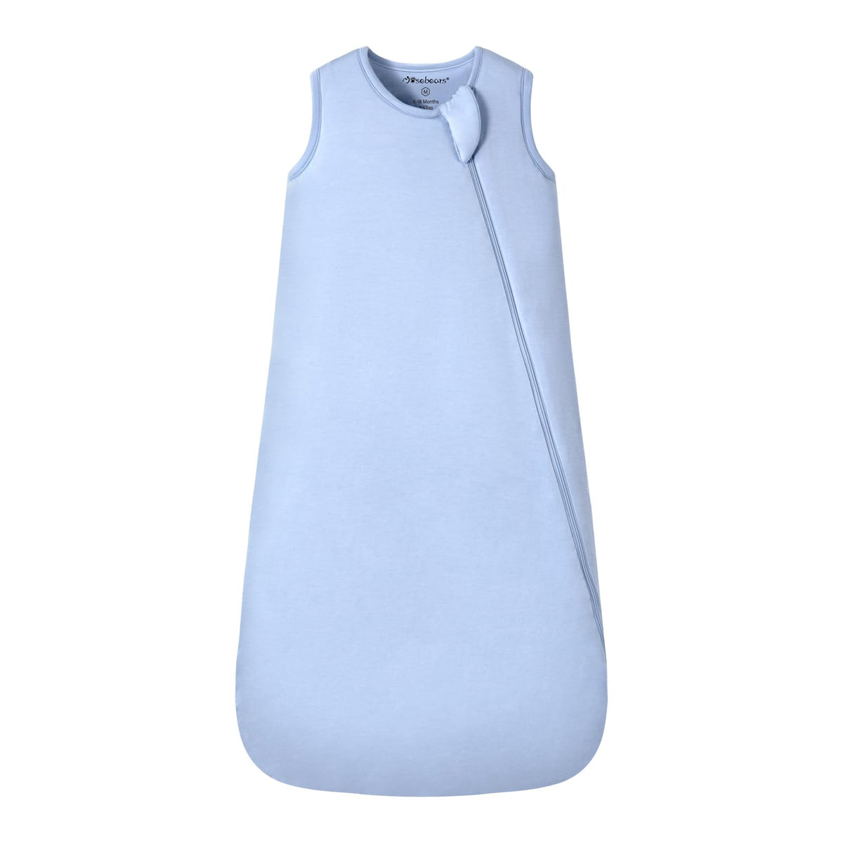 Mosebears Baby Sleeping Bag 2.5 Tog,bamboo Wniter Sleeping Bag Toddler Wearable Blanket for Infant Toddler,Super soft and warm(Blue Fog,0-6 months)
