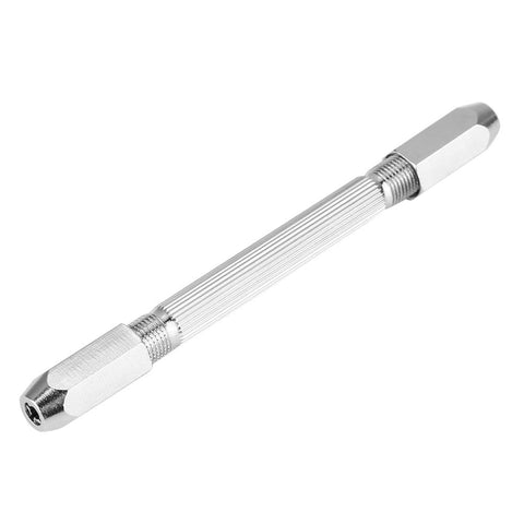 Yuecoom Hand Drill, 0-3mm Mini Micro Manual Gimlet Double End Pin Vice Drill, Hand Twist Chuck Gimlet for Drilling Wood, Linden, Bone Horn