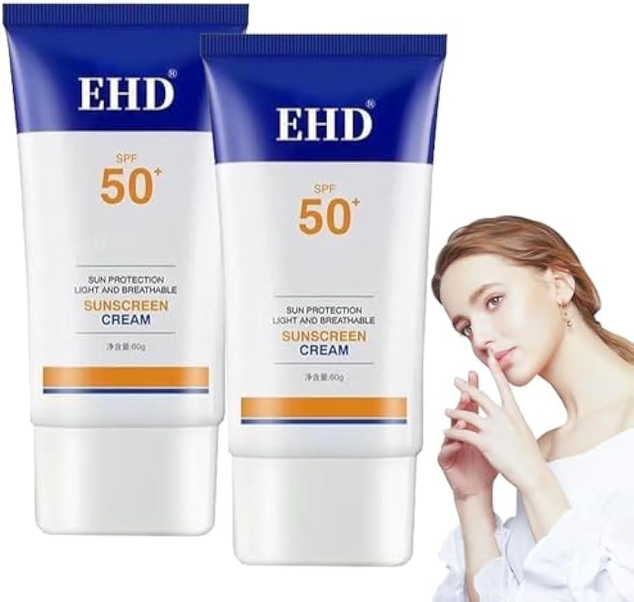 Generic 2Pack EHD Sunscreen 50+ PA+,Ehd Bloqueador Solar,EHD Face Sunscreen Moisturizer with SPF 50Travel Size Sunscreen,Daily UV Defense Sunscreen Help Hydrate Skin&Decrease Wrinkles