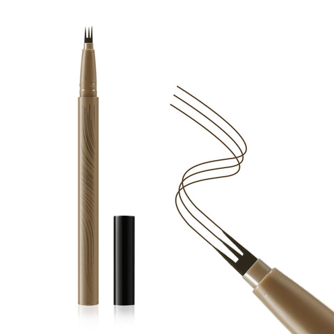 Boobeen Micro Eyebrow Pencil Makeup, Waterproof 3 Fork Eyebrow Liquid Brow Pen, Creates Long Lasting Natural Eye Liner