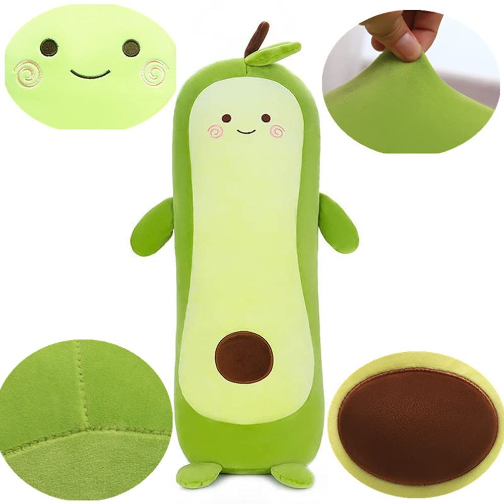 Tikwisdom Avocado, crocodile pear, green avocado, simulation avocado plush toy doll sleeping pillow, doll, pillow, toy cushion (Long clause 110cm)