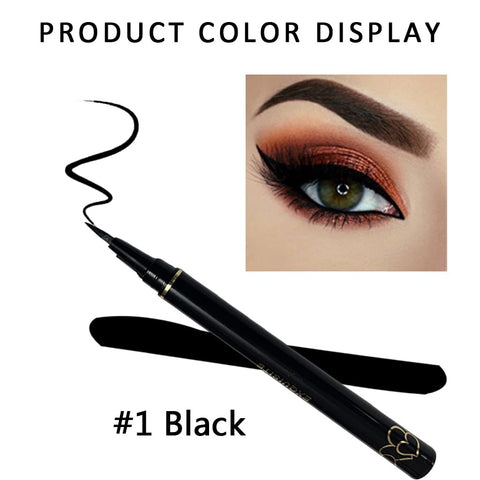 1 eyelienr pen,waterproof,black, 1 pack eyebrow brush