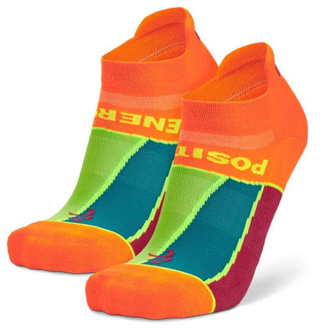 Balega Hidden Running Sock, Neon Orange/Pink, Medium (UK Shoe Size 8-10) (Pack of 2)