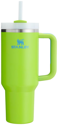 Stanley Quencher H2.0 FlowState Tumbler, Vacuum-Insulated, Stainless Steel, with Lid and Straw for Water, Iced Tea, Coffee, Smoothies and More, Bright Lime, 1.2 Litres
