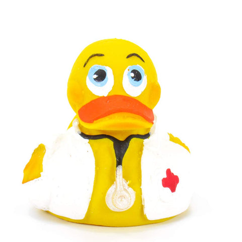 Lanco Doctor Physician Rubber Duck Bath Toy | All Natural, Organic, Eco Friendly, Squeaker | Collectable | Imported from Barcelona, Spain