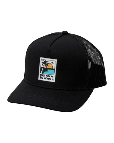 RVCA Men's Palm Set Trucker, Black
