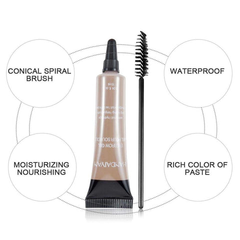 Eyebrow Dye Cream, Professional Eyebrow Gel Waterproof Eyebrow Dye Eyebrow Gel Tint Eyebrow Brush(1)