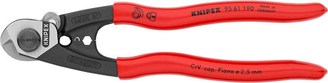 Knipex Wire Rope Cutter forged plastic coated 190 mm 95 61 190