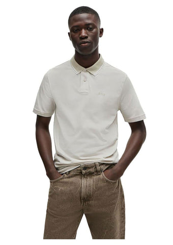 BOSS Mens PeoxfordNew Relaxed-fit Polo Shirt in Oxford-piqué Cotton