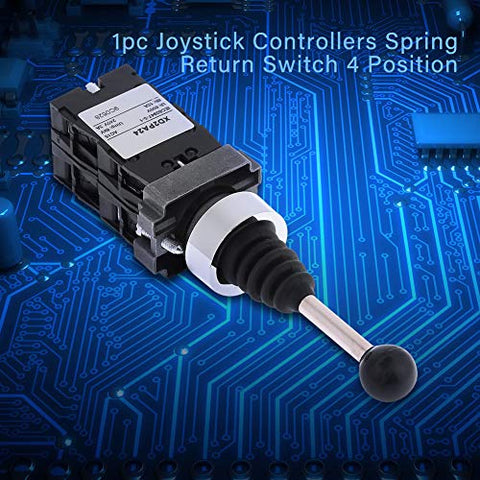 4 Position Joystick Switch, Joystick Controllers Spring Return Switch Joy Stick Control Replacement Black