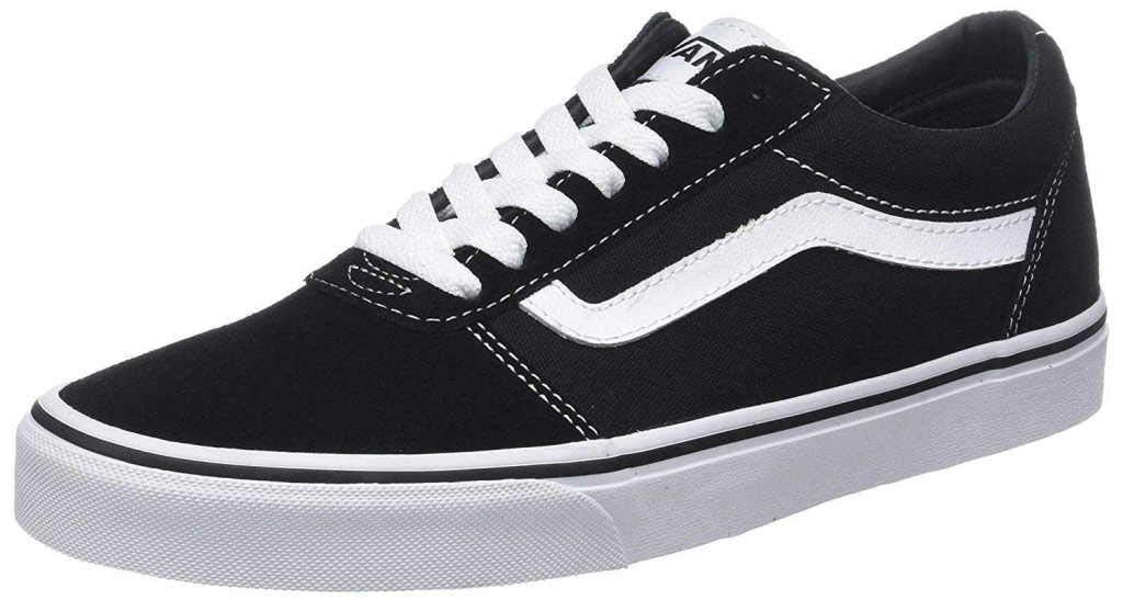 Vans Men's Ward Sneaker, Black Suede Canvas Black White C24, 10.5 UK