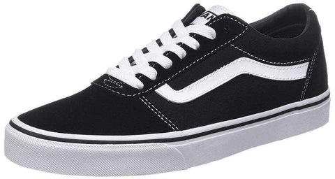 Vans Men's Ward Sneaker, Black Suede Canvas Black White C24, 10.5 UK