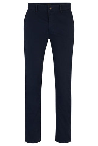 BOSS Mens Slim Trousers Navy 38W / 36L