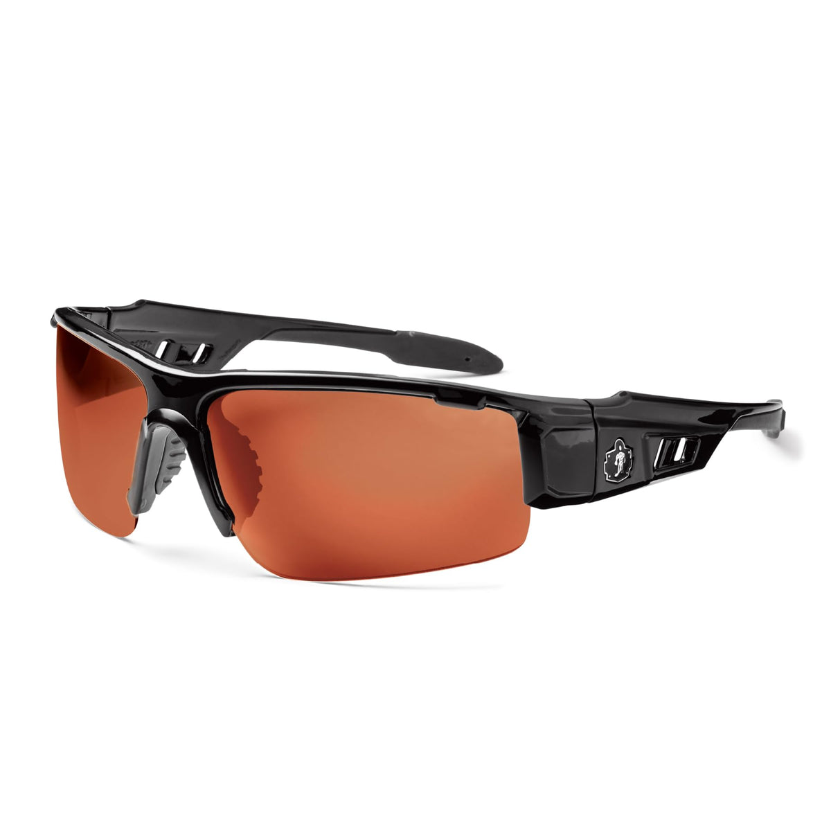 Ergodyne - 52020 Skullerz Dagr Safety Sunglasses - Black Frame, Copper Lens