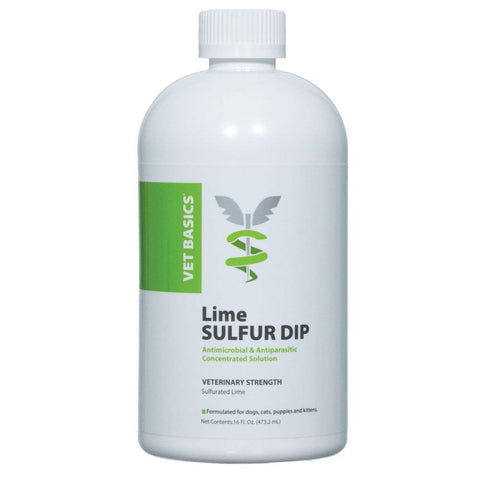 Revival Animal Health Vet Basics Lime Sulfur Dip- Concentrated Solution- for Dogs, Cats & Horses- 16oz