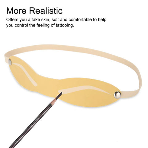 10pcs Microblading Practice Skin With Strap, Eyebrow Tattoo Practice Headband Makeup Tattoo Fake Practice Skin Eyebrow Sticker Eyebrow Shaping Stencils Microblading Supplies for Beginners