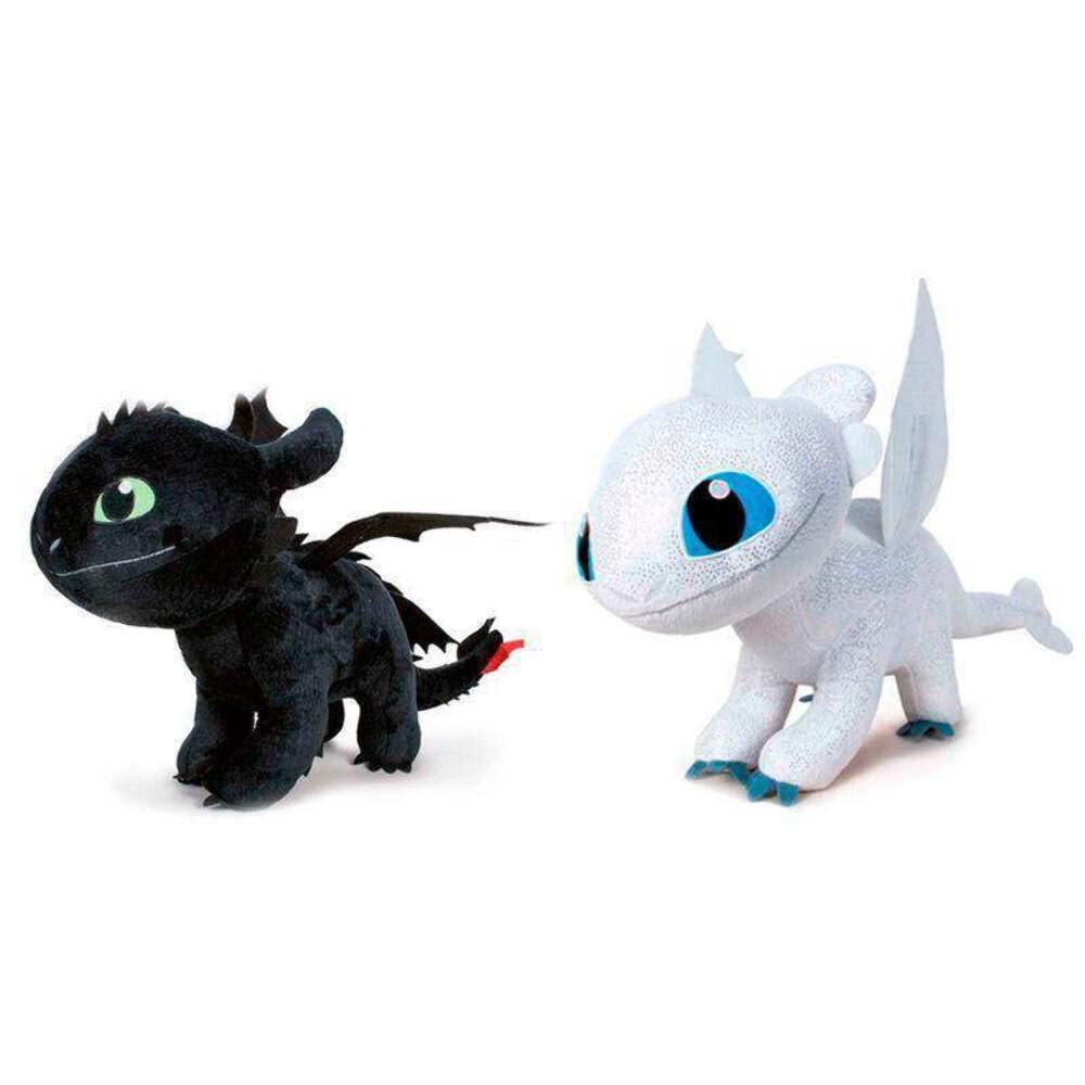 Dragons Plush Fury Dark White Colour with Brilliant Super Soft Quality 11'80"/30cm (40cm with Tail Included)