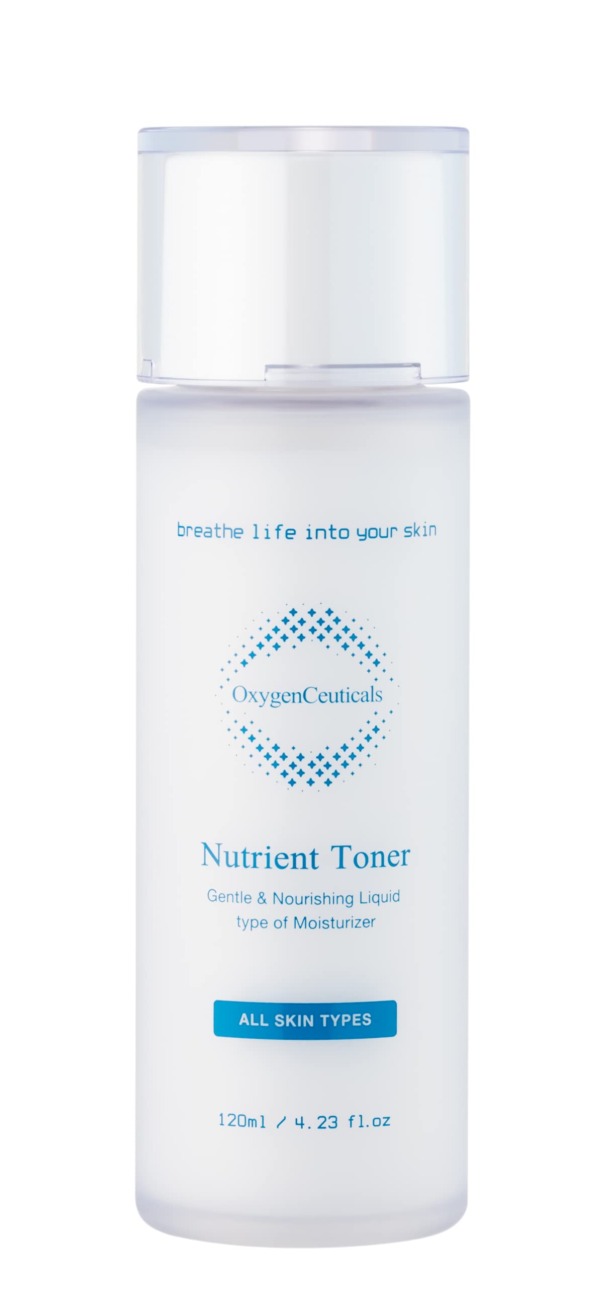 OxygenCeuticals Nutrient Toner, Hydrating Essence Toner with Hyaluronic Acid, Korean Skincare Glass Skin, 4 Ounces (120ml)