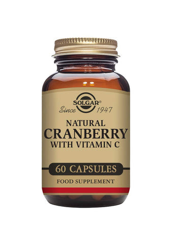 Solgar Naturally Sourced Cranberry with Vitamin C - 60 Vegetable Capsules - Supports Urinary & Bladder Health - Non-GMO, Vegan, Gluten Free - 60 Servings
