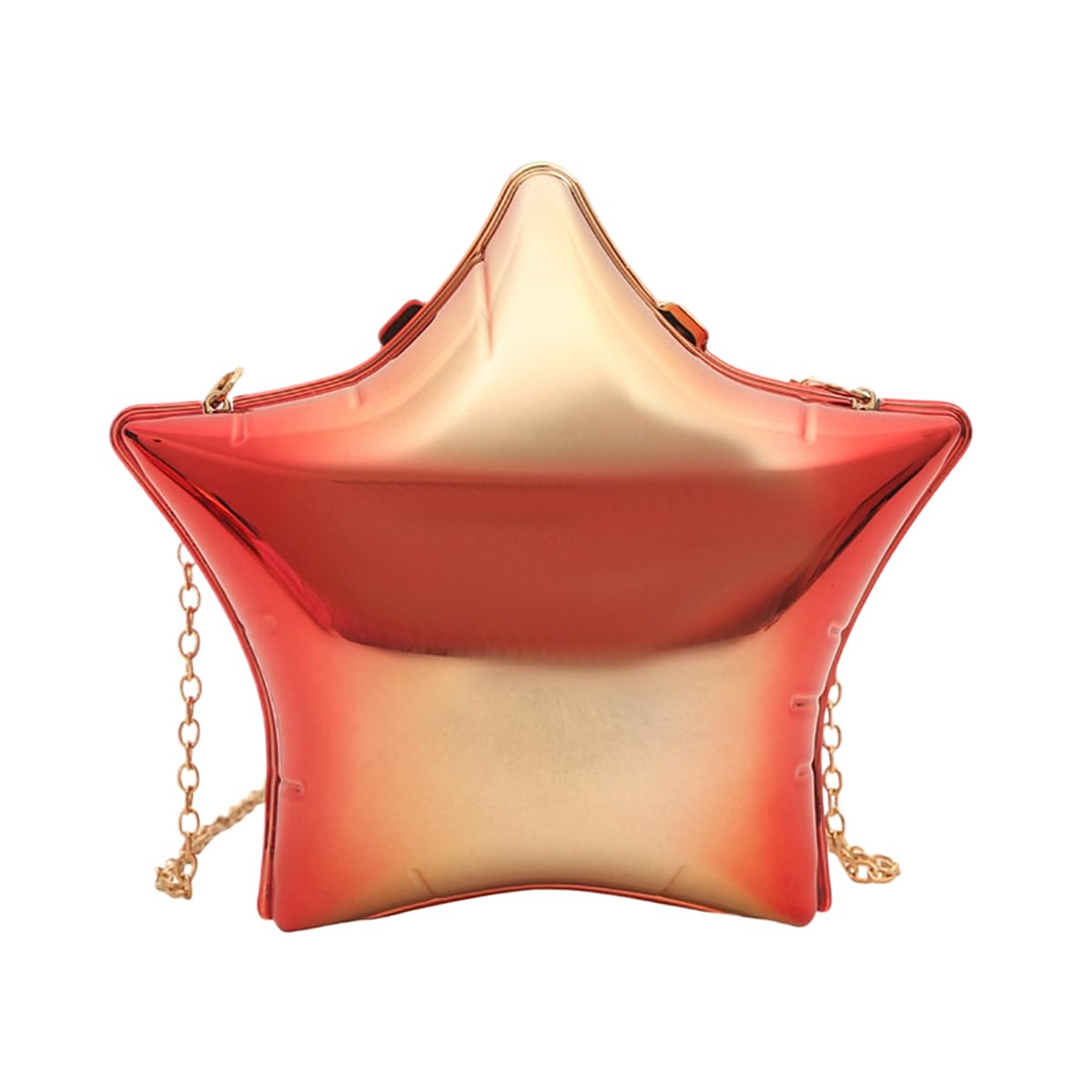 GSYPS Acrylic Clutch Purse for Women Novelty Star Shaped Handbags Unique Purse for Party Cocktail Shoulder Bag B-Red