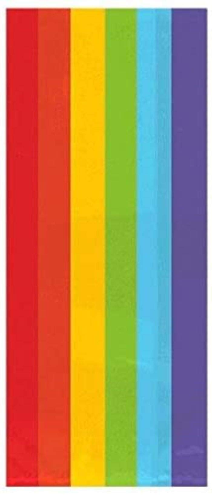 Amscan Rainbow Cellophane Large Party Favor Bags - 11.5" x 5" (25 Pc) - Bags for Goodies, Treats and Favors