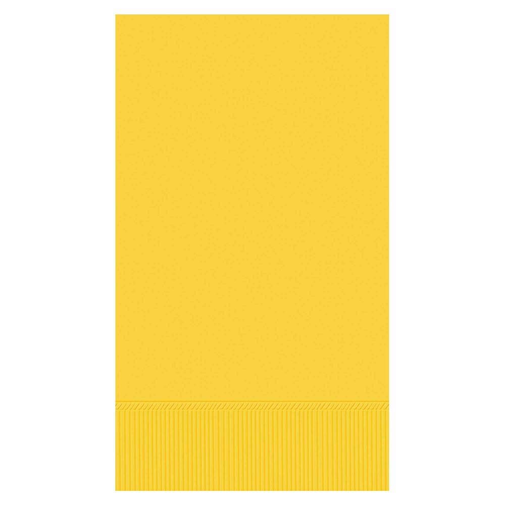 Sunshine Yellow 3-Ply Guest Towels | Pack of 16 | Party Supply