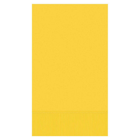 Sunshine Yellow 3-Ply Guest Towels | Pack of 16 | Party Supply