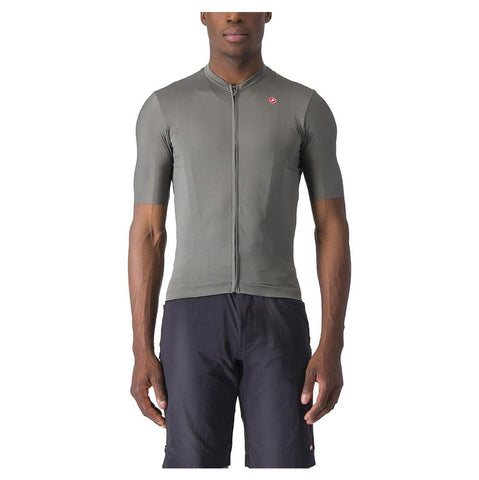 Castelli MenÃ¢â‚¬â„¢s Unlimited Entrata 2 Jersey, Lightweight Quarter Length Sleeve with Pockets for Road and Gravel Biking I Cycling - Gunmetal Gray - Medium