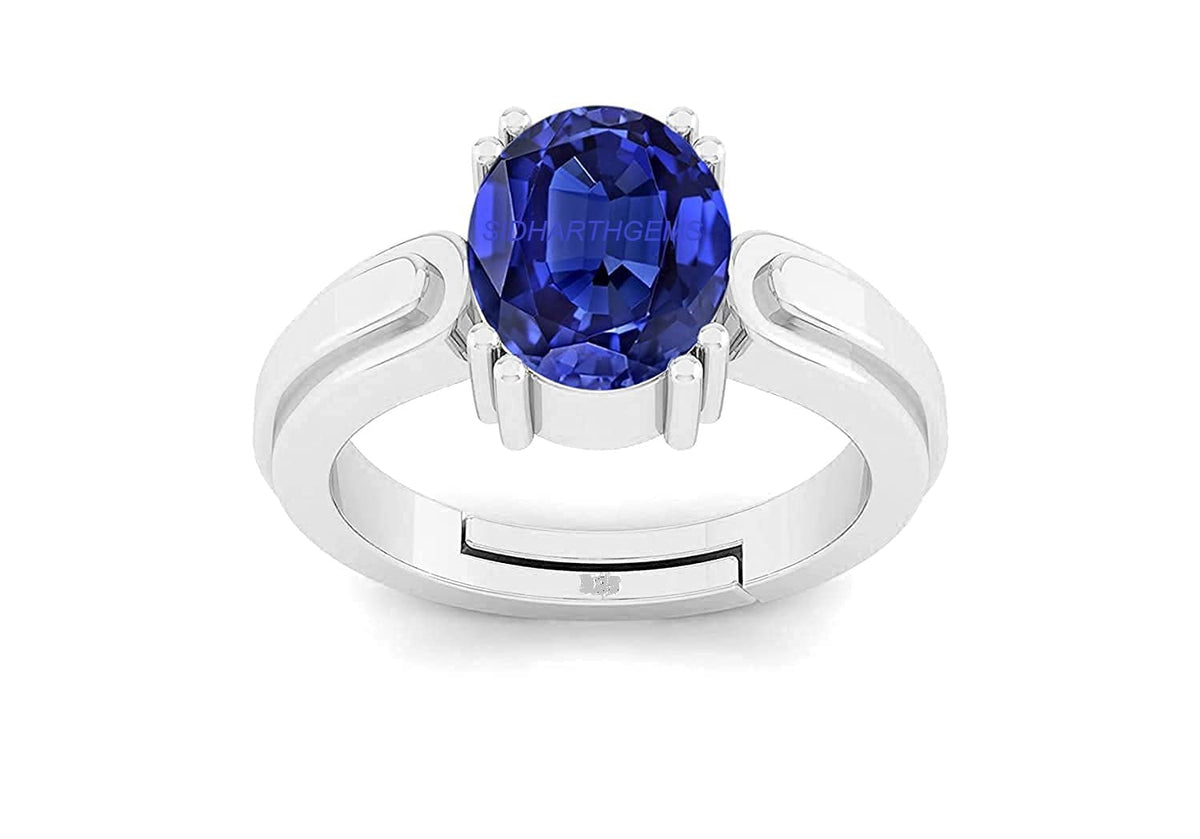 Mtrolls 9.25 Ratti 8.42 Carat Blue Sapphire Gemstone Original Certified Natural Neelam Stone AA++ Ceylon Gemstone for Women & Men