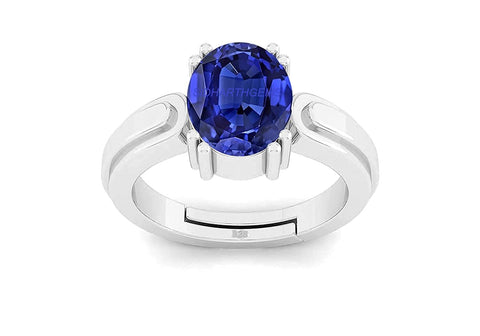 Mtrolls 9.25 Ratti 8.42 Carat Blue Sapphire Gemstone Original Certified Natural Neelam Stone AA++ Ceylon Gemstone for Women & Men