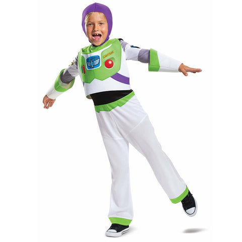 Disney Official Deluxe Buzz Lightyear Costume Kids, Buzz Lightyear Dress Up Onesie, Toy Story Dress Up Costume Fancy Dress, Costumes for Boys M