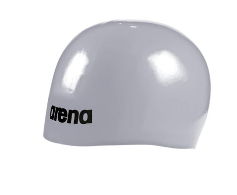 Arena Unisex Molded Pro II USA Swim Cap for Adults Comfortable Tight Fit Pool Training and Racing Swim Accessory, Silver, One Size