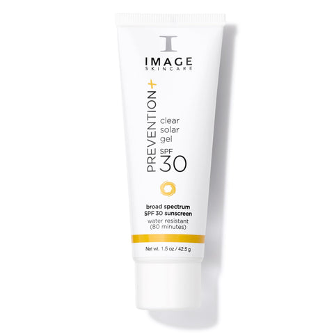 IMAGE Skincare, PREVENTION+ Clear Solar Gel SPF 30 Sunscreen, Broad Spectrum, Transparent Weightless Finish and No White Cast, Perfect Travel Size, 1.5 oz