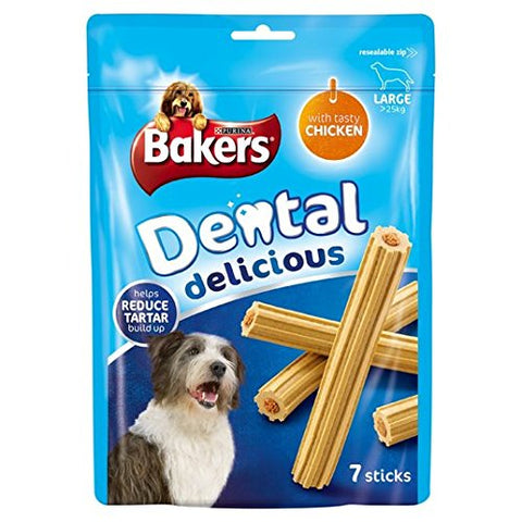 Bakers Dental Delicious Chicken Large DogÃƒÆ’Ã†â€™Ãƒâ€ Ã¢â‚¬â„¢ÃƒÆ’Ã‚Â¢ÃƒÂ¢Ã¢â‚¬Å¡Ã‚Â¬Ãƒâ€¦Ã‚Â¡ÃƒÆ’Ã†â€™ÃƒÂ¢Ã¢â€šÂ¬Ã…Â¡ÃƒÆ’Ã¢â‚¬Å¡Ãƒâ€šÃ‚Â 7 per pack