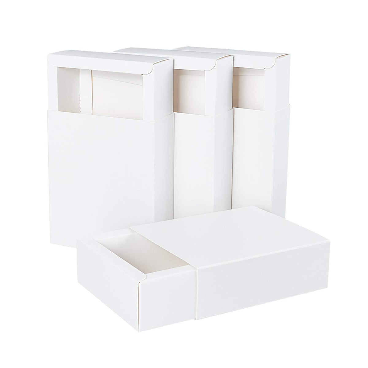 BENECREAT 20 Pack Kraft Paper Drawer Box 5x4.5x1.7 Festival Gift Wrapping Boxes Soap Jewelry Candy Weeding Party Favors Gift Packaging Boxes, White